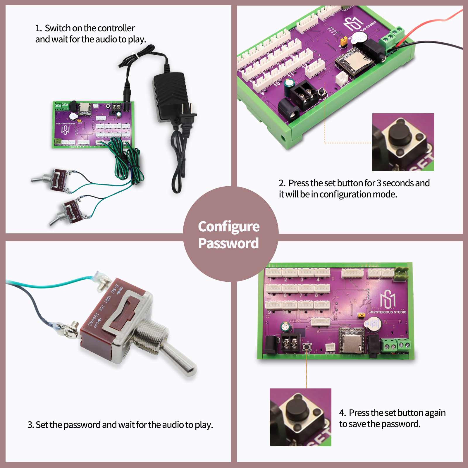 Mysterious Studio Secret Room Escape Room Props Game Mechanism Props Electronic Toggle switch 2 position version