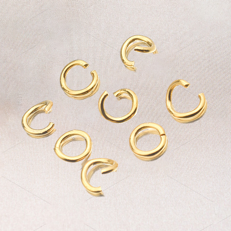 1000pcslot Gold silver Stainless Steel Open Jump Rings 4568mm Split Rings Connectors for DIY Ewelry Findings Making