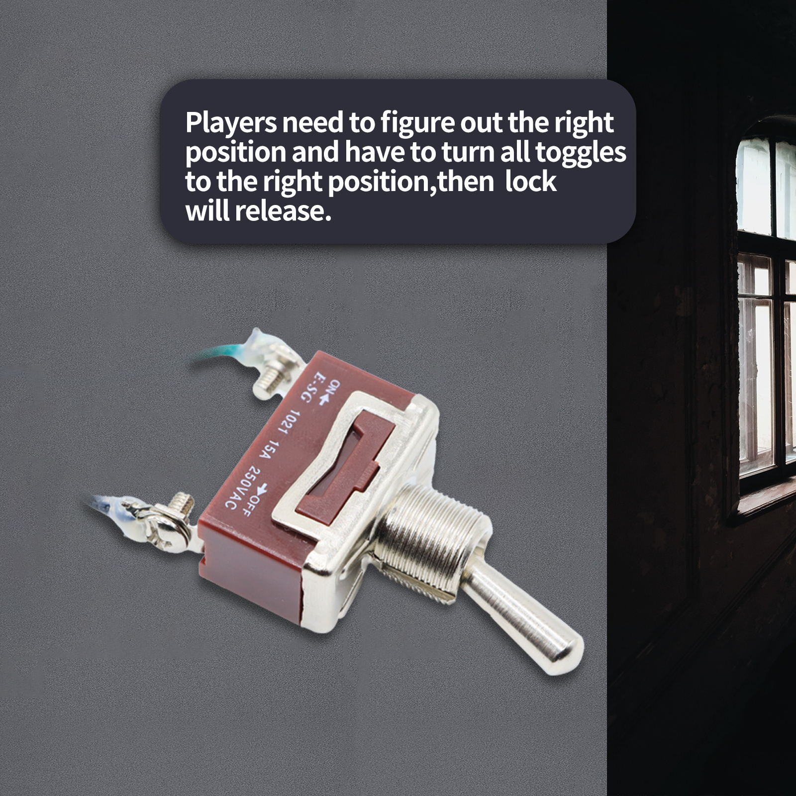 Mysterious Studio Secret Room Escape Room Props Game Mechanism Props Electronic Toggle switch 2 position version