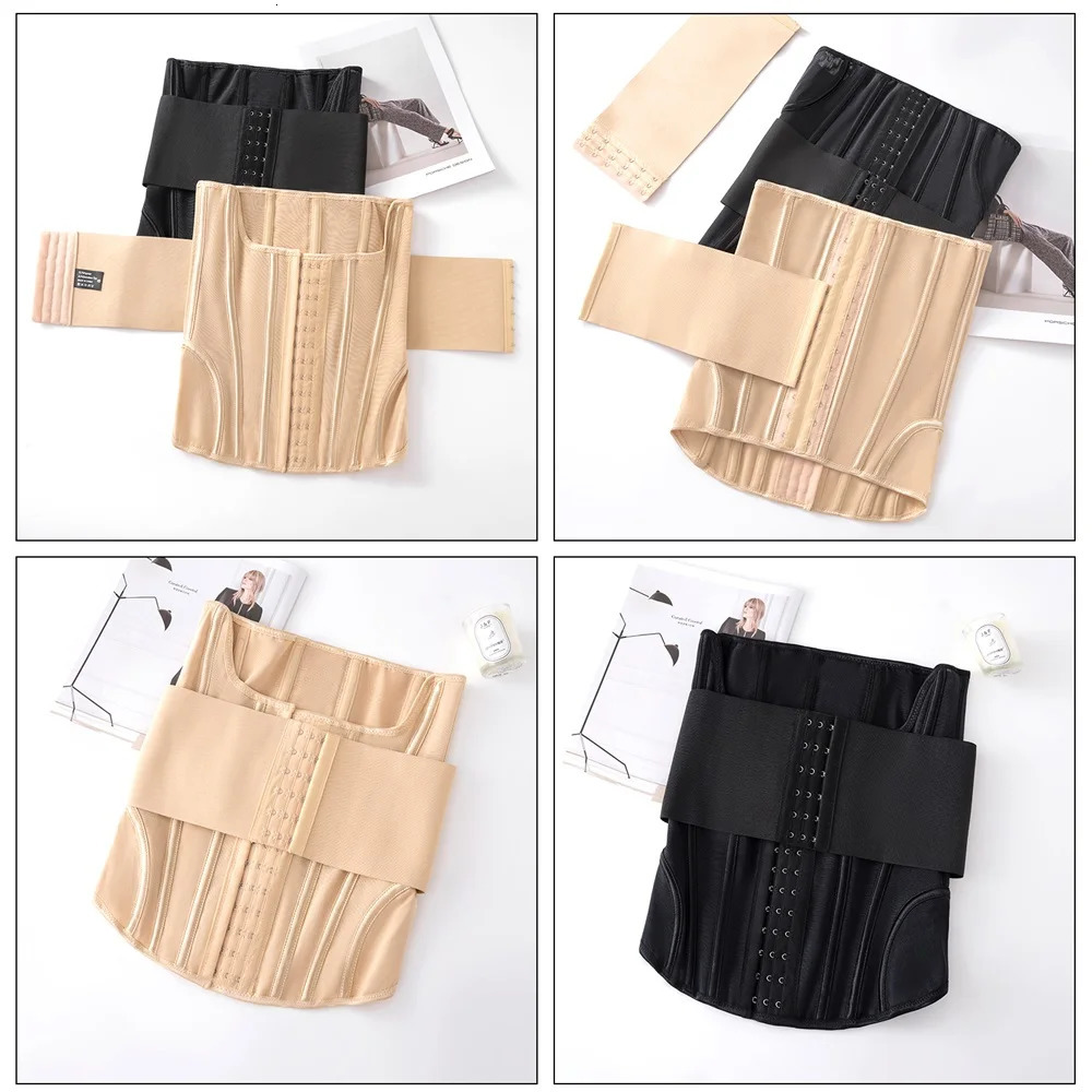 Waist Tummy Shaper MISTHIN Waist Trainer Body Shaper 10 Steel Bone Top Support Postpartum Girdle Slimming Belly Cincher Tummy Control Shapewear 231211