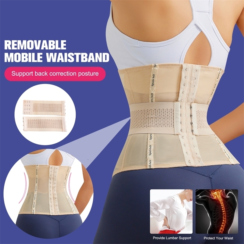 Slimming Belt Invisible Belly Waist Trainer Tight Shapewear Double Belt Corset Transparent Summer Shaper Slimming Sheath Woman Flat 231202