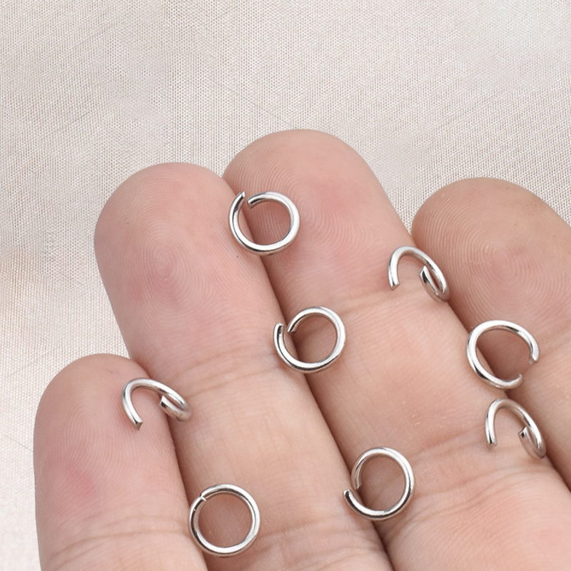 1000pcslot Gold silver Stainless Steel Open Jump Rings 4568mm Split Rings Connectors for DIY Ewelry Findings Making
