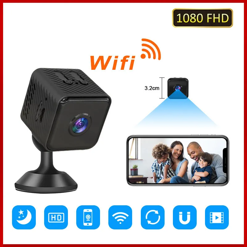 X2 Mini 1080P WiFi IP Camera Infrared Night Vision Motion Detection Indoor Home Security Small Wireless Surveillance Camcorder Cam