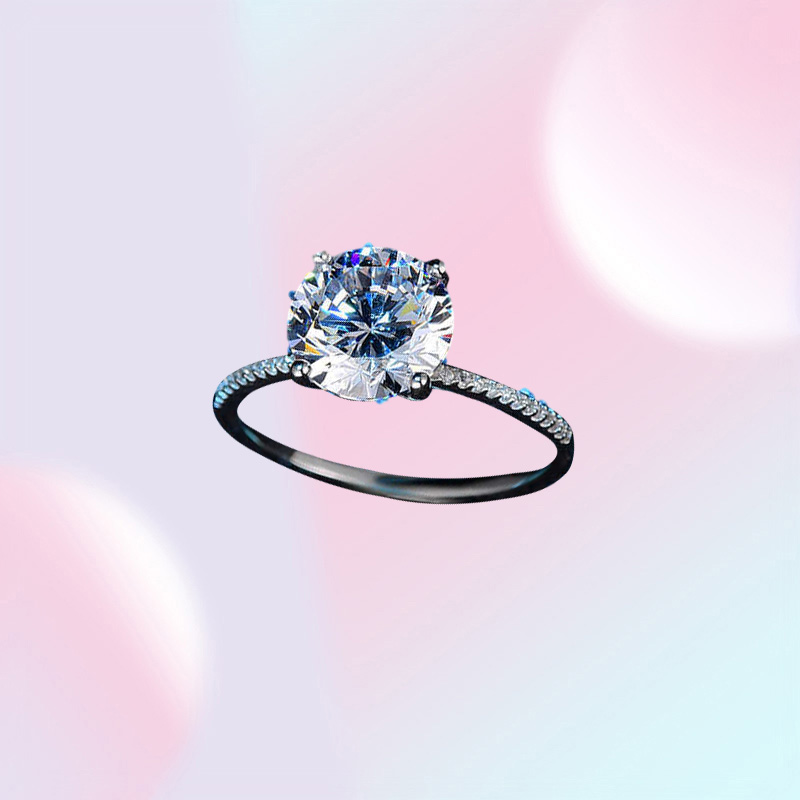 LESF 3 Carat Wedding Rings Round Cut Fashion Style 925 Sterling Silver Engagement Band Gift Jewelry For Women Y0723