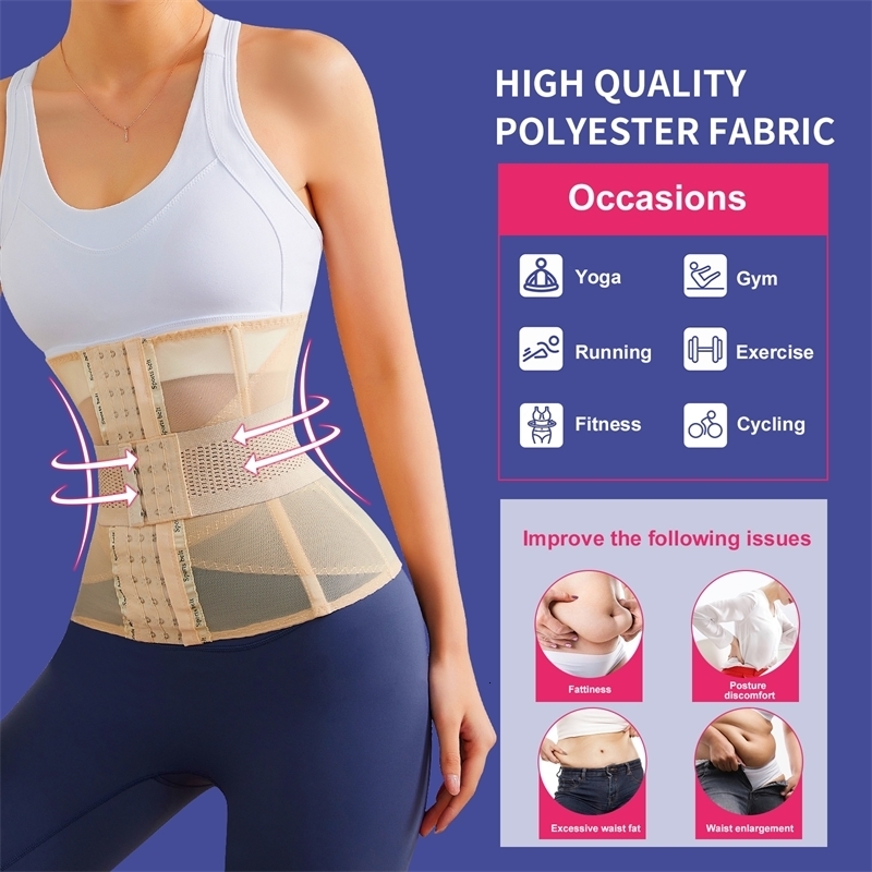 Slimming Belt Invisible Belly Waist Trainer Tight Shapewear Double Belt Corset Transparent Summer Shaper Slimming Sheath Woman Flat 231202