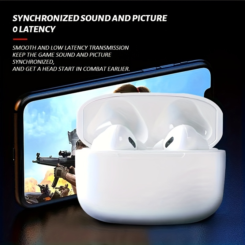TWS Bluetooth Earbuds Wireless Earphones Headphones Waterproof with Active Noise Cancelling Wireless Charging Headset