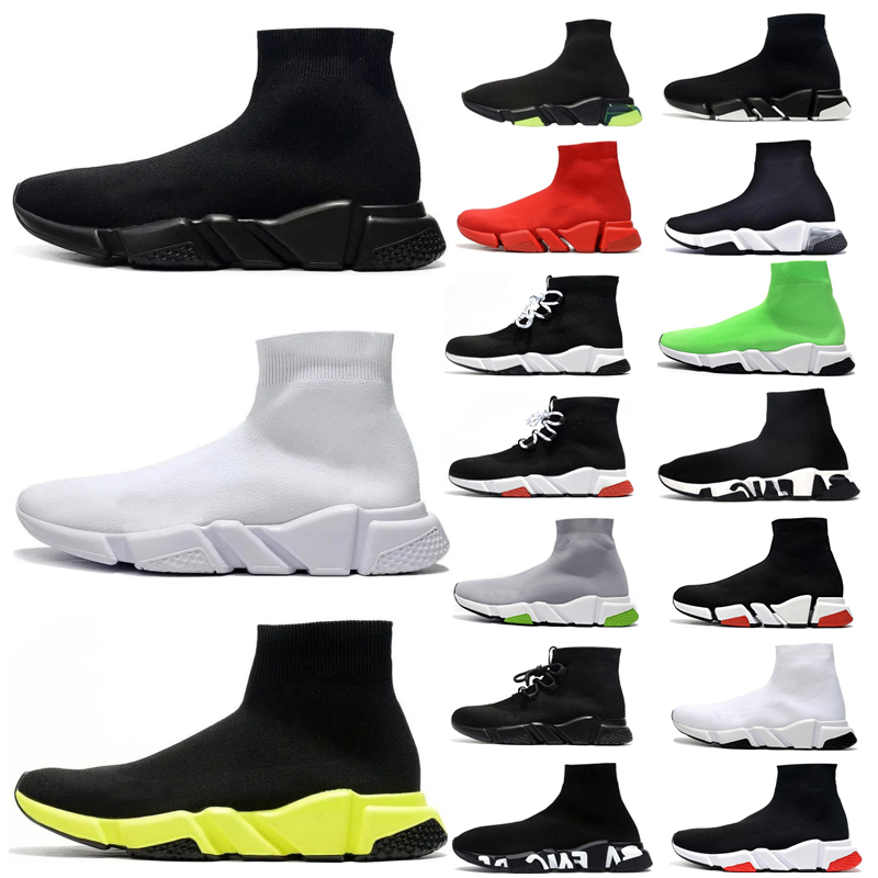 Designers Shoes Speed Casual Shoe Platform Sneaker Men Women Tripler Paris Socks Boots Black White Blue Light Ruby Graffiti Vintage Brand Luxury Trainers Sneakers