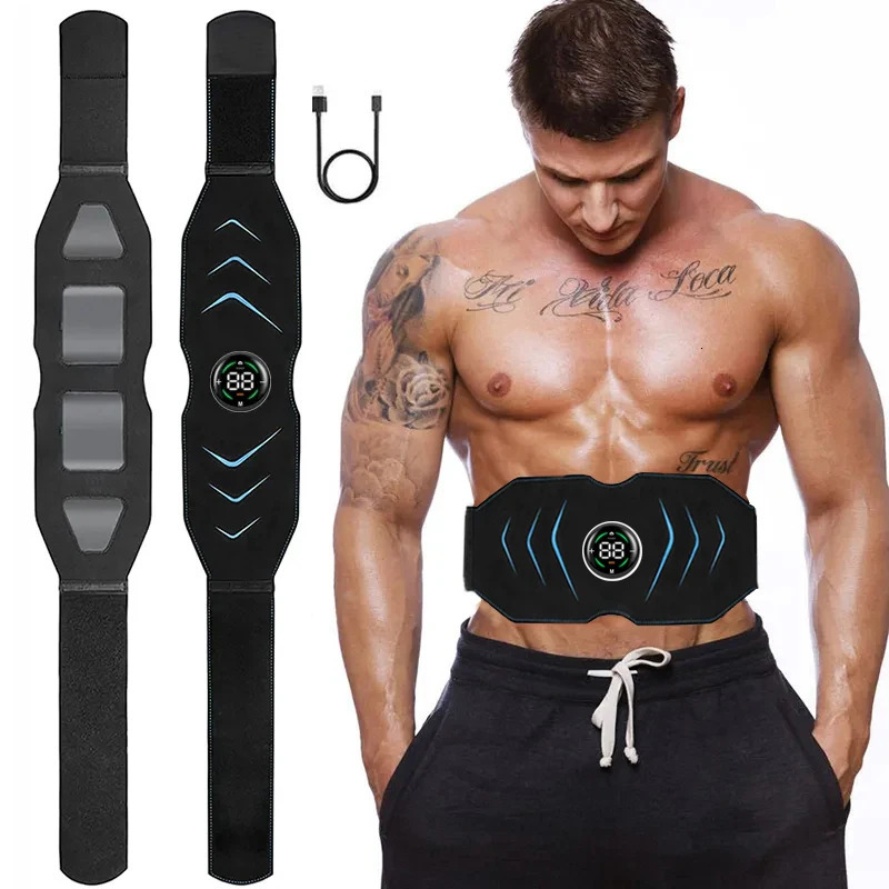 Core Abdominal Trainers Electric Vibration EMS Abdominal Muscle Stimulator Abs Toning Belt Ab Waist Body Slimming Massage Belts Fitness Equiment 23121