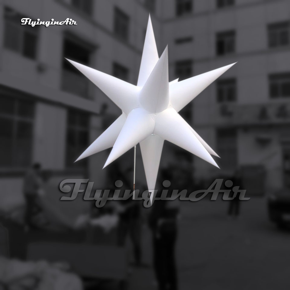 Wonderful Parade Props White Holding Inflatable Shooting Star Puppet Meteor Model Holding Blow Up Comet Balloon For Event