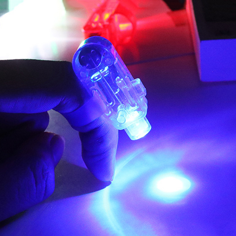 Mini LED Finger Lights Small Size Toy Night Lights Whole Pull On Off laser