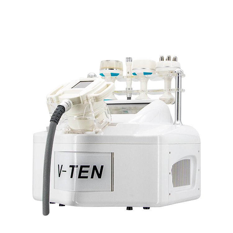 Upgraded V10 Vacuum + 40Khz + RF + Infrared Body Slimming Fat Dissolving 5 Handles Lymphatic Drainage Wrinkle Dispelling Roller Massage Equipment