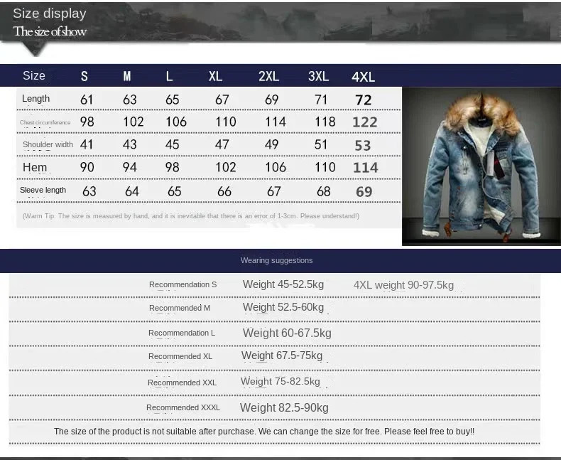 Men's Jackets Winter Mens Denim Jacket with Fur Collar Retro Ripped Fleece Jeans and Coat for Autumn S6XL 231212