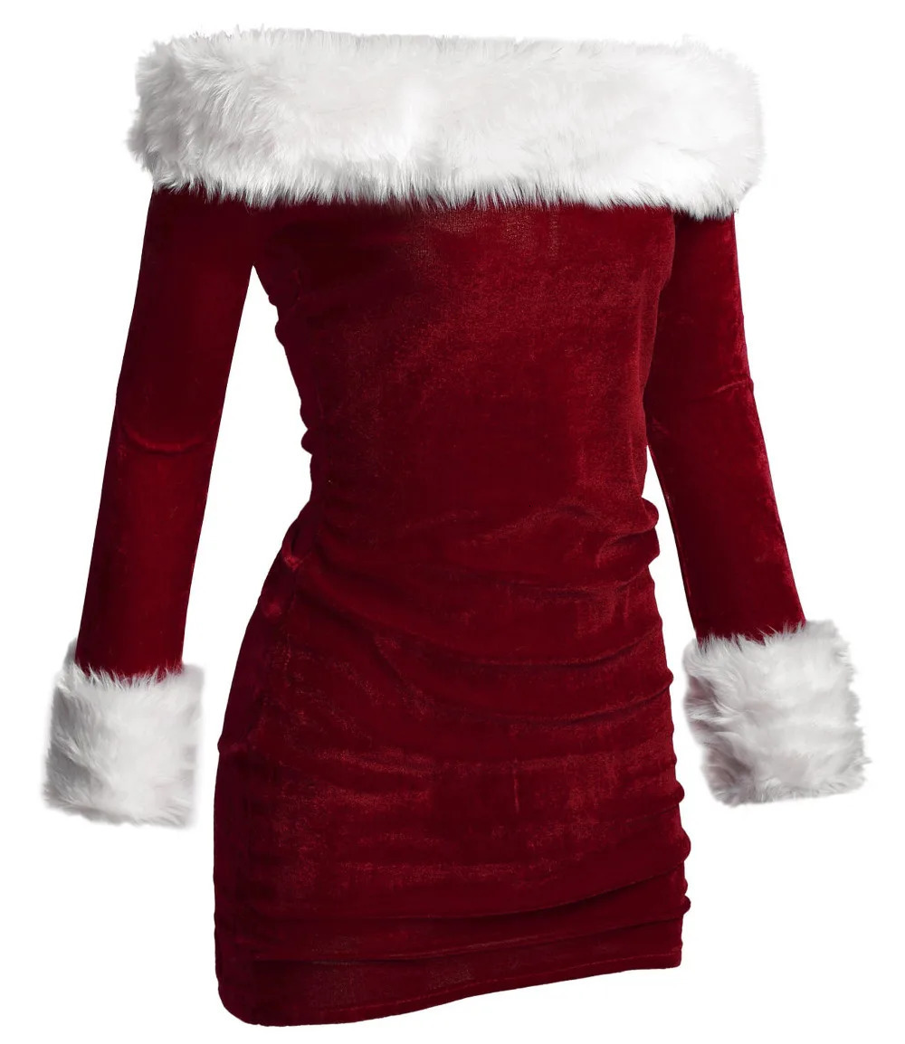 Basic Casual Dresses M L XL 2XL High Quality Women Christmas Dress Sexy Red Christmas Costumes Santa Claus for Adults Uniform Kimono Xmas Costume 2312
