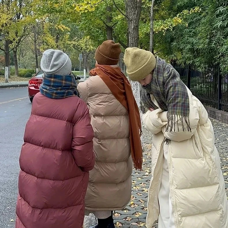 Womens Down Parkas Womens Down Parkas Winter Down Jacket Oversized Womens Long Parka Korean Cotton Padded Jacket Warm Puffer Coat Female Windproof Sno