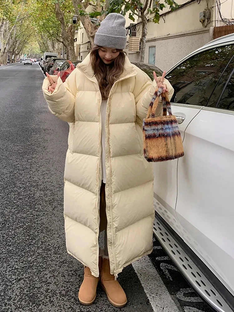 Womens Down Parkas Womens Down Parkas Winter Down Jacket Oversized Womens Long Parka Korean Cotton Padded Jacket Warm Puffer Coat Female Windproof Sno