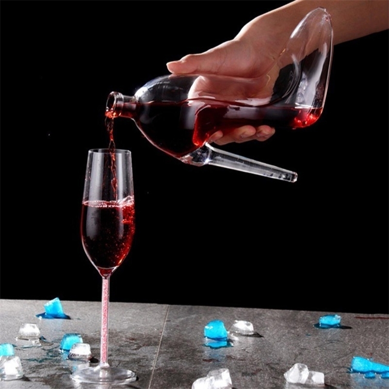 Bar Tools 350ml and 700ml High heeled Shoe Models Red Wine Decanter Empty Bottle Glass Thickened Whiskey 231211