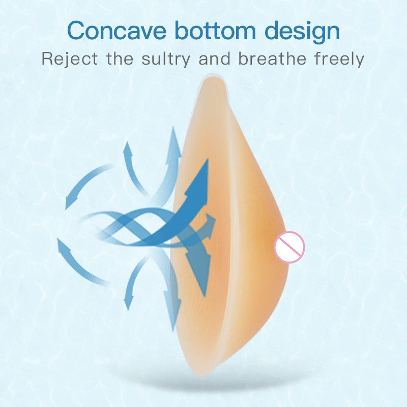 Breast Form ONEFENG VBTR Backside Deep Concave Mastectomy Silicone Breast Pads Artificial Breasts for Women Breast Enhancement Swimsuit 231211