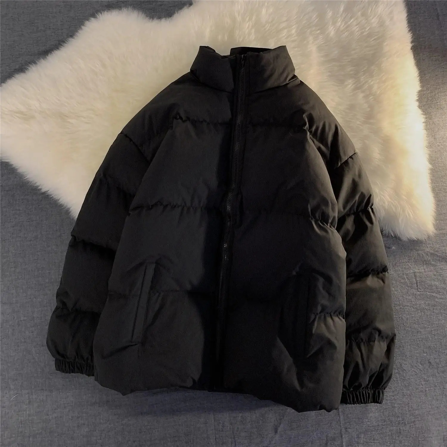 Women's Down Parkas Solid Color Warm Oversize Winter Jacket Women Stand Collar Female Parkas Casual Loose Winter Coat For Women 231212