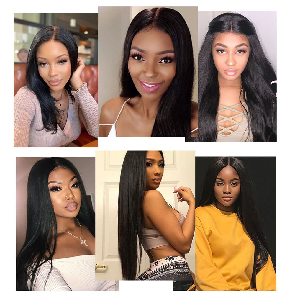Brazilian Straight 5x5 Lace Closure 100% Human Hair Deep Part Transparent Lace Closure with Baby Hair Natural Color