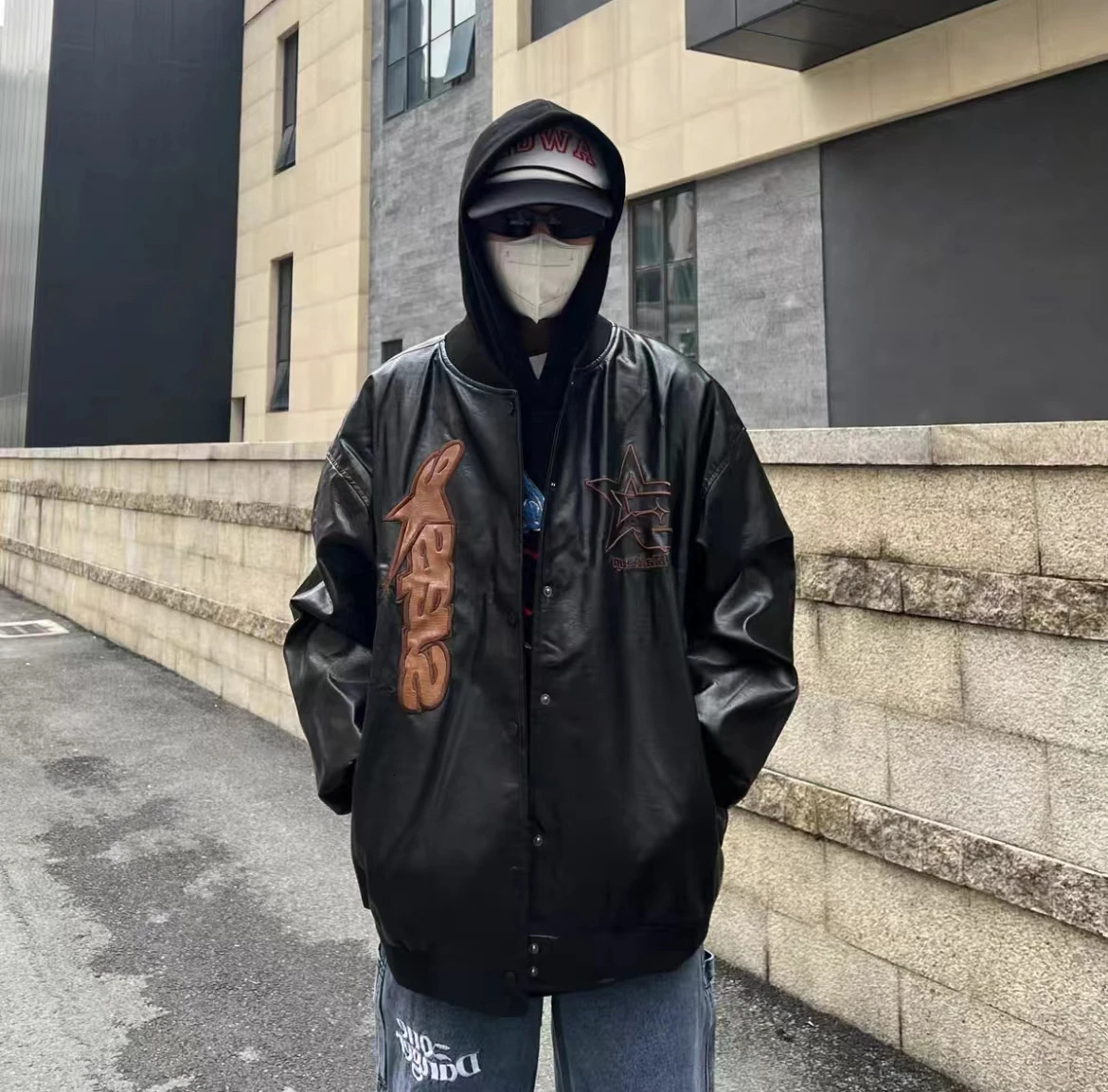 Men's Jackets American retro embroidered baseball uniform man PU street hip-hop stitching bomber jacket couple campus trend punk jacket women 231