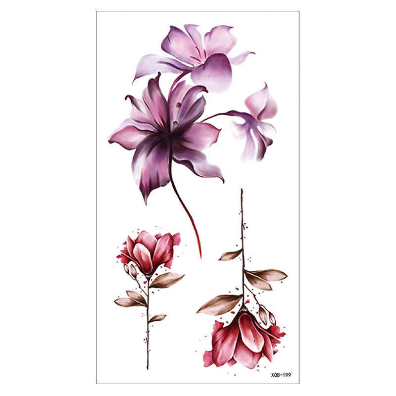 New small full arm waterproof tattoo stickers for men and women multiple flower arms optional environmental protection lasting