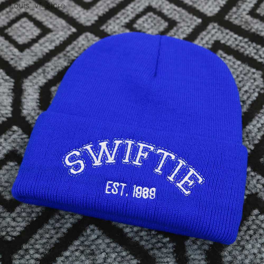 Beanie/Skull Caps Beanie 1989 Embroidery Knitted Hat Winter Soft Warm Women Bean Cap Gifts From Fans Unisex T231212