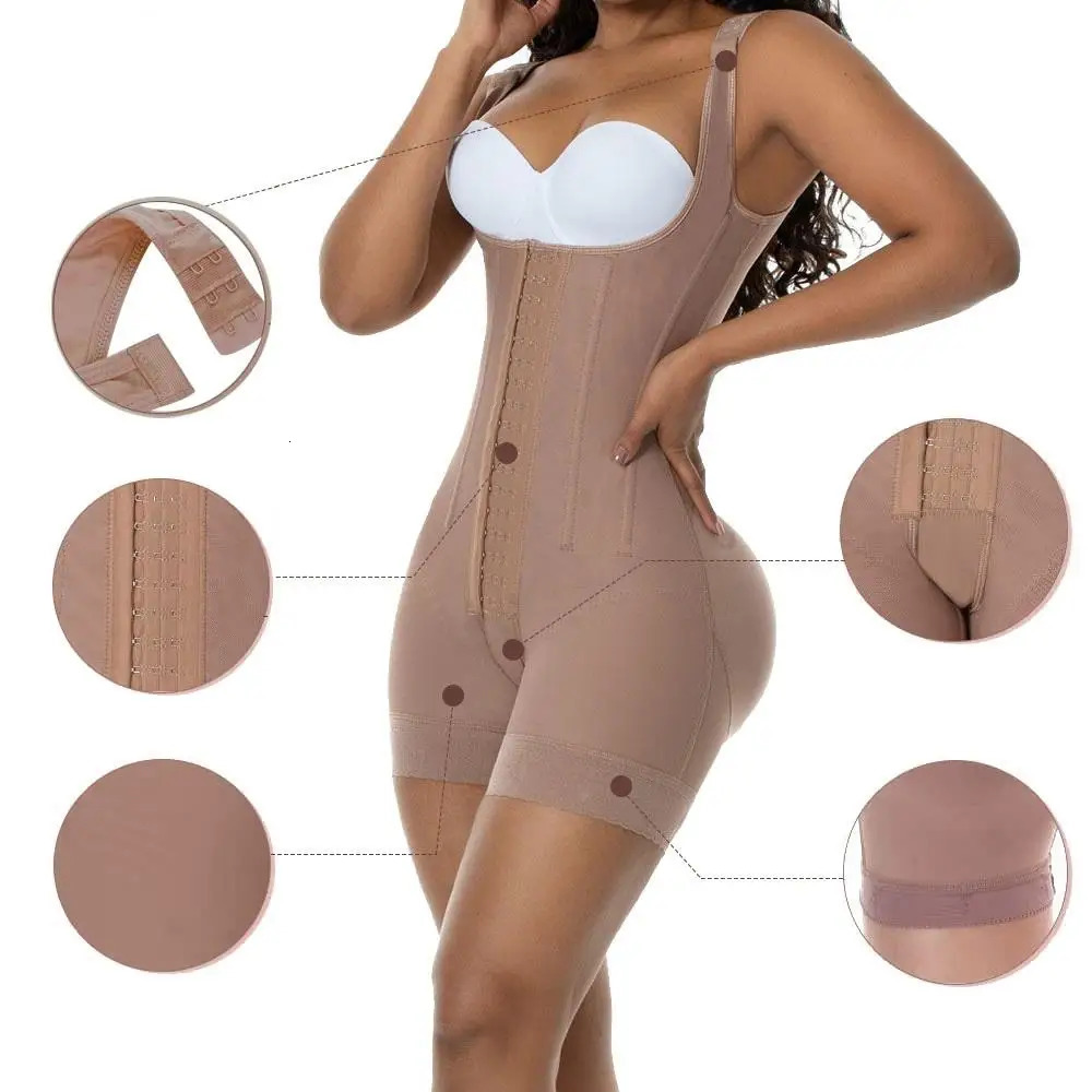 Waist Tummy Shaper Steel Bone Liposuction Post Surgery Fajas Colombianas Shapewear BBL High Compression Garments Postpartum Tummy Control 231211