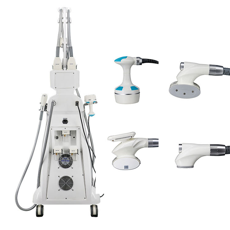 High Performance V9 Body Shaping Cavitation Vacuum Roller Massage for Skin Face Tightening Fat Blasting Slimming 4 Handles