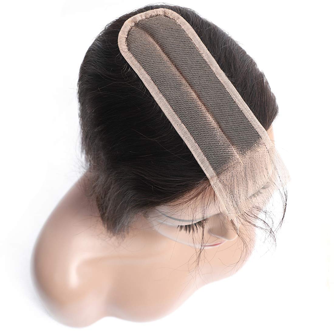 Brazilian 2x6 Lace Closure Body Wave 100% Human Hair Deep Middle Part Straight Transparent Lace Closure Remy Hair Kim K Closure with Baby Hair Natural
