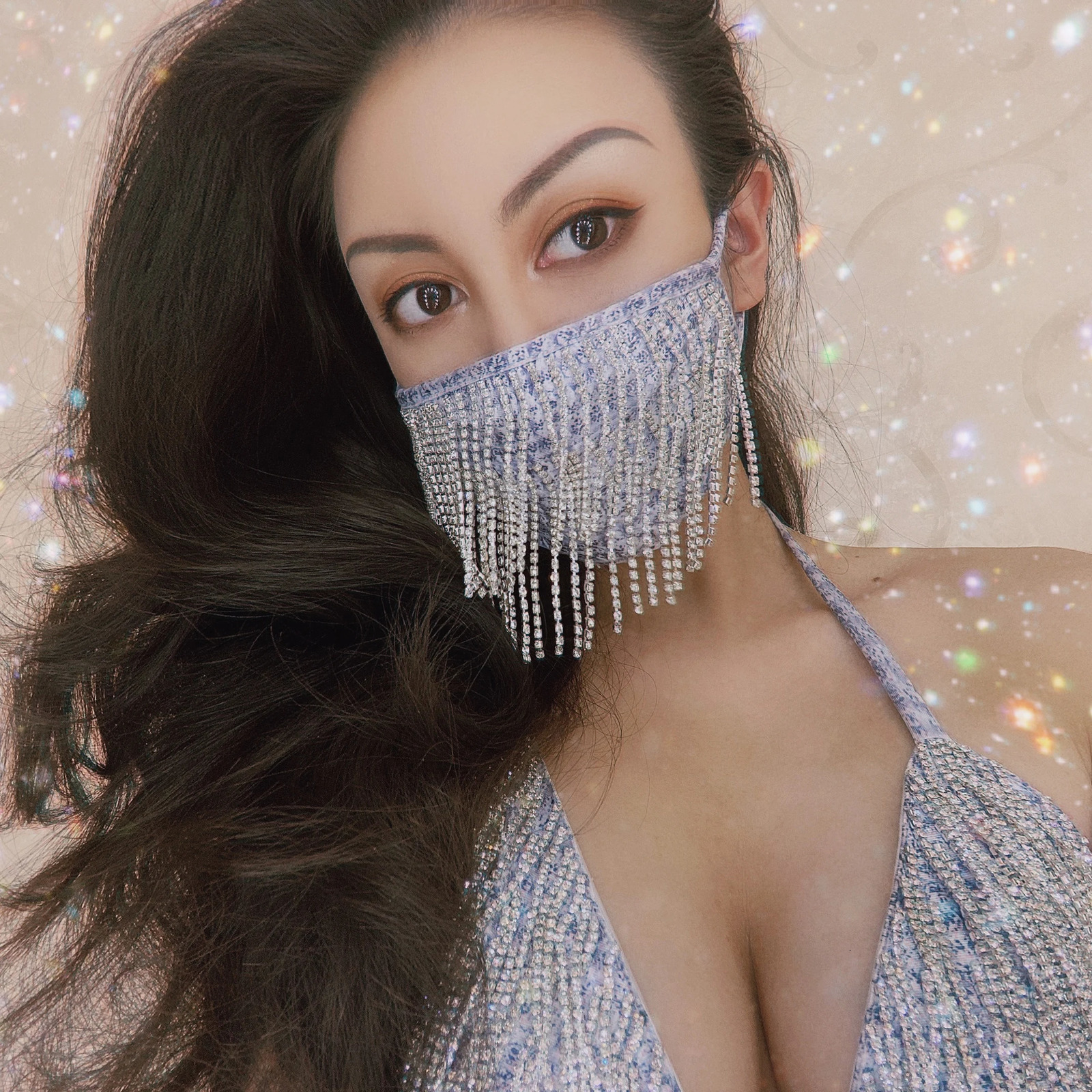 Intimates Accessories Silver s Fringe Bra Short Mask Outfit Bar Bikini Costume Women Dance Set Prom Wear 231211