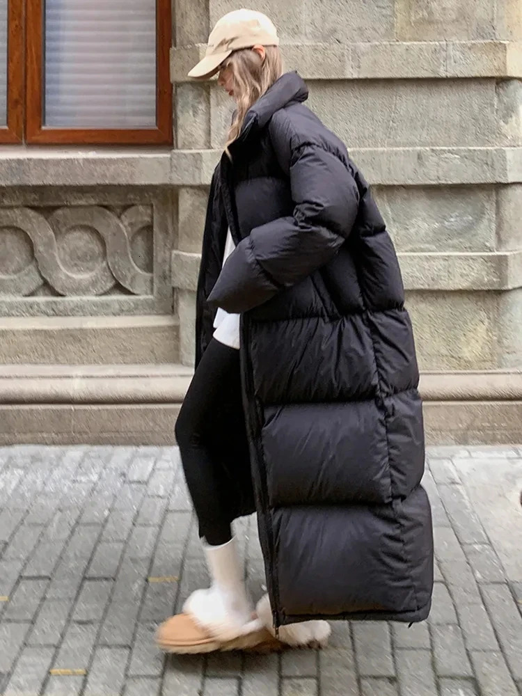 Womens Down Parkas Womens Down Parkas Winter Down Jacket Oversized Womens Long Parka Korean Cotton Padded Jacket Warm Puffer Coat Female Windproof Sno