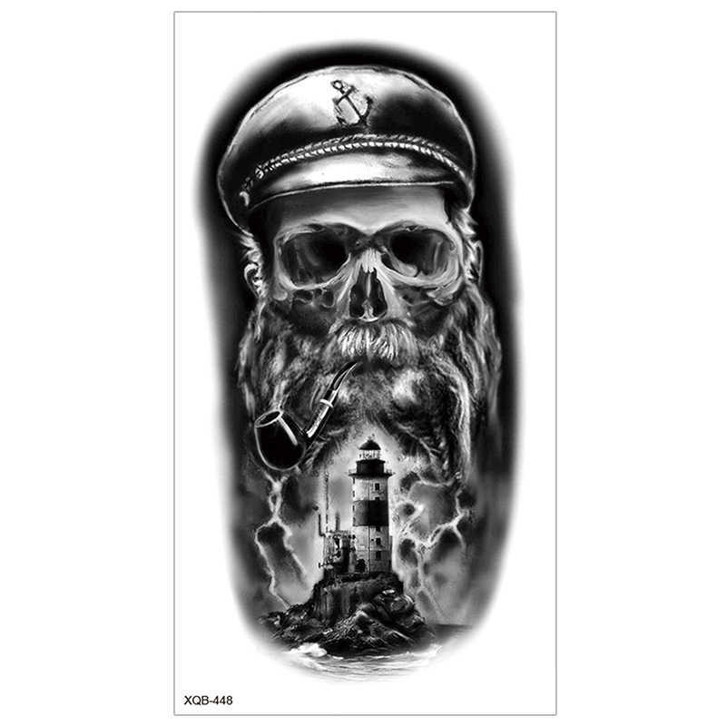 New Half Arm Tattoo Sticker Set with Dark Realistic Waterproof Stickers