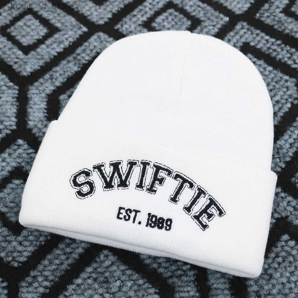 Beanie/Skull Caps Beanie 1989 Embroidery Knitted Hat Winter Soft Warm Women Bean Cap Gifts From Fans Unisex T231212