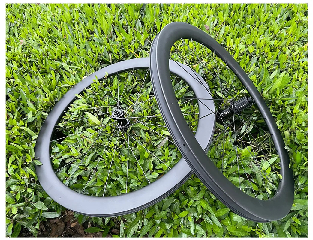 Bike Wheels RYET Carbon Road Wheelset Dis Brake Ceramic Tubless Thru Axle 700c Clincher Spoke 1423 Cycling Bicycle Parts 231211