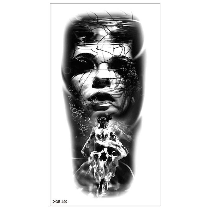 New Half Arm Tattoo Sticker Set with Dark Realistic Waterproof Stickers