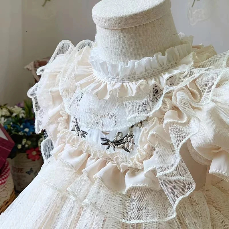 Girl s Dresses Baby Girl Lolita Princess Dress Toddler Child Vintage Elegant Bow Lace Tutu Vestido Party Birthday Costume Clothes 1 10Y 231211
