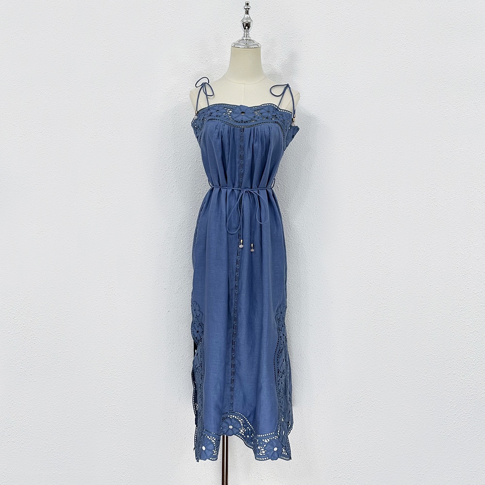 New product from Australian designer, linen embroidered camisole dress