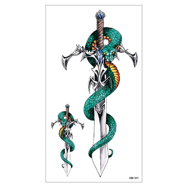 New Small Full Arm Flower Tattoo Sticker Waterproof Durable Female Black and White Sketch Owl