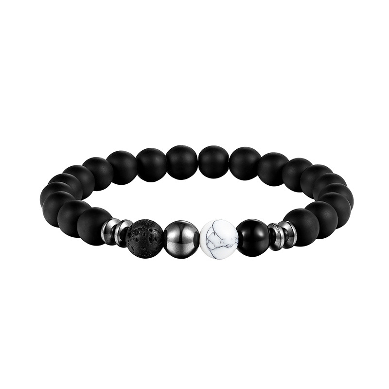 8mm Matted Black Tiger Eye Bracelet Healing Balance Beads Reiki Buddha Prayer Natural Stone Yoga Bracelet for Women Men