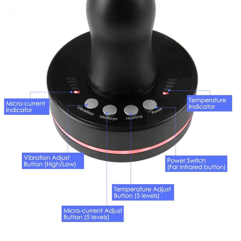 EMS Infrared Electric Guasha Massager Body Shaping Gua Sha Meridian Scraping Brush Face Neck Lifting Lymphatic Dredging Therapy Electro Stimulator