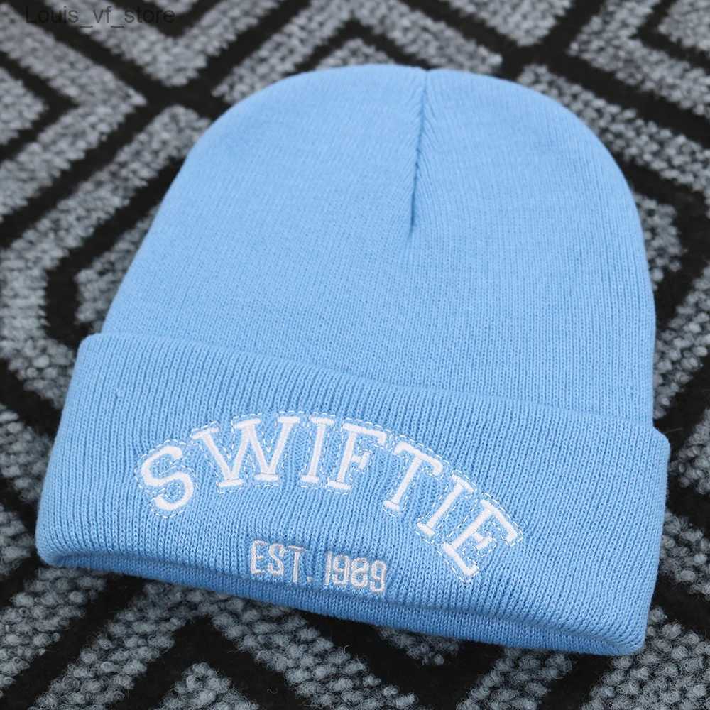 Beanie/Skull Caps Beanie 1989 Embroidery Knitted Hat Winter Soft Warm Women Bean Cap Gifts From Fans Unisex T231212