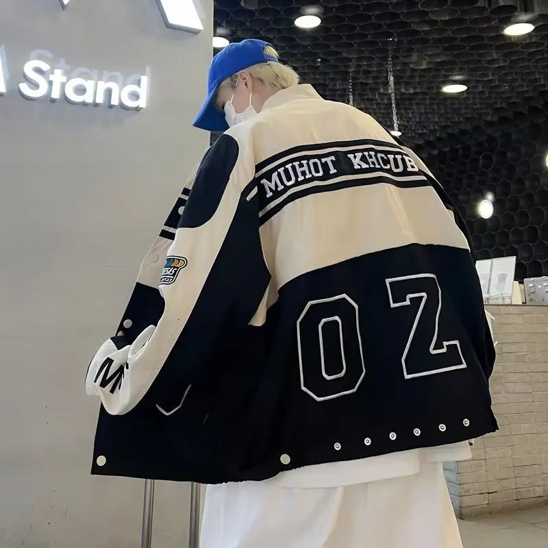 Women's Jackets Y2K Retro Cool Baseball Uniform Detachable Motorcycle Jacket Women Men Couple Casual Loose Pull Wind Jacket Coat 231211