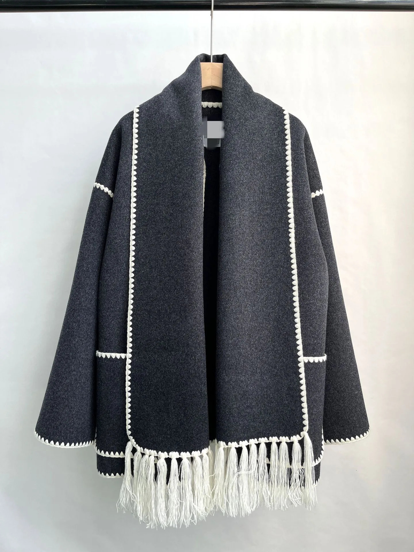 Women's Wool Blends Totem* Winter Women Coat Wool Polyester Multi Color Full Sleeves Single Breasted Oversize Casual Scarf Collar Keep Warm 23121