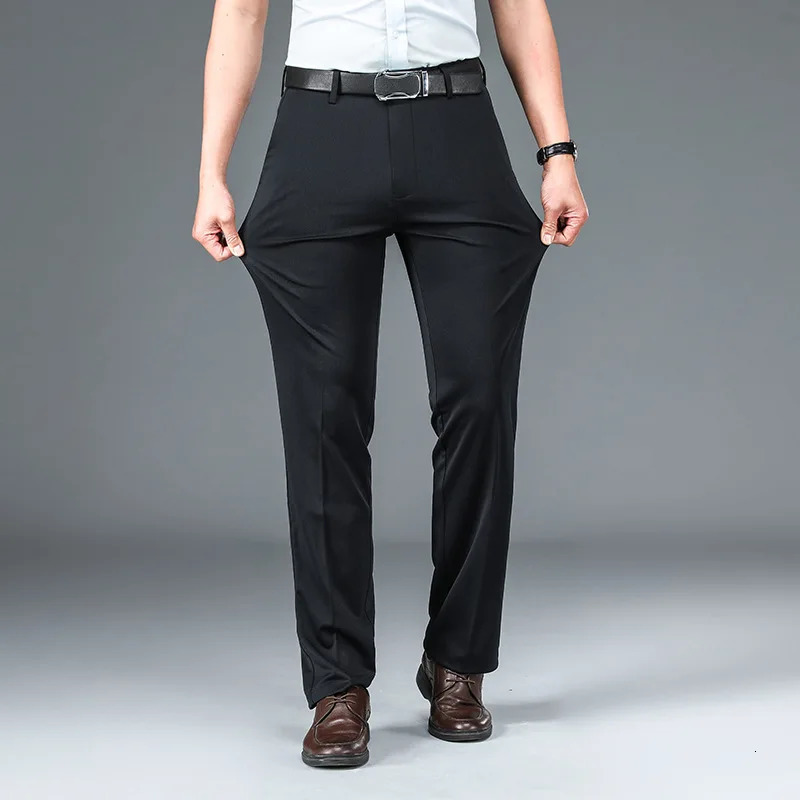 Mens Pants 10XL Oversize Business Men Fit Stretch Formal Trousers Husband Elegant Suits Dress Social Casual 231212