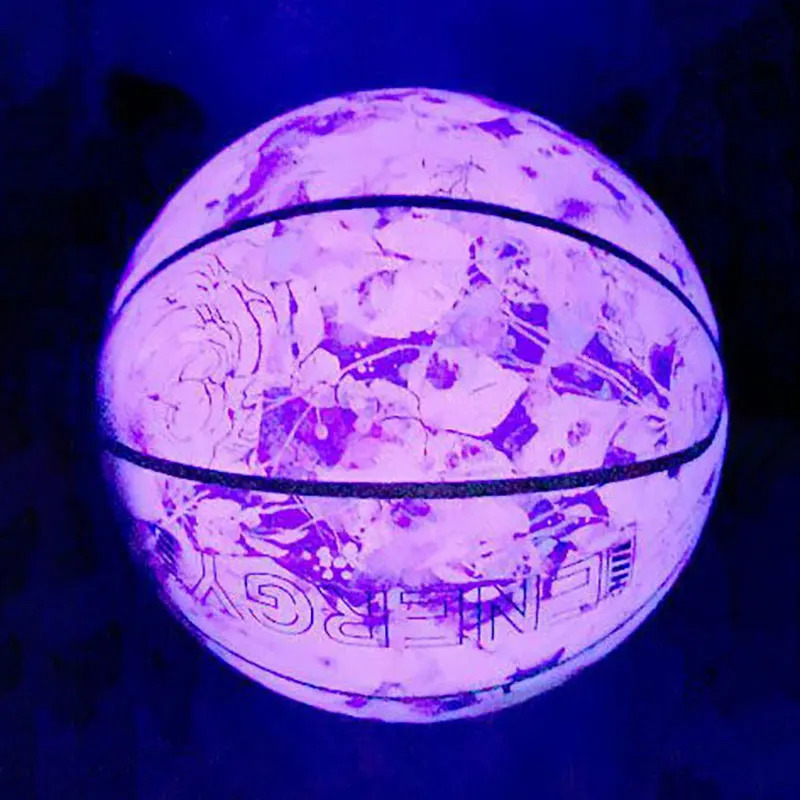 Balls Glow In The Dark Basketball Blue Purple Light Up Basketball Luminous after Sunlight Regular Size Weight Streetball for Birthday 231212 - view 6
