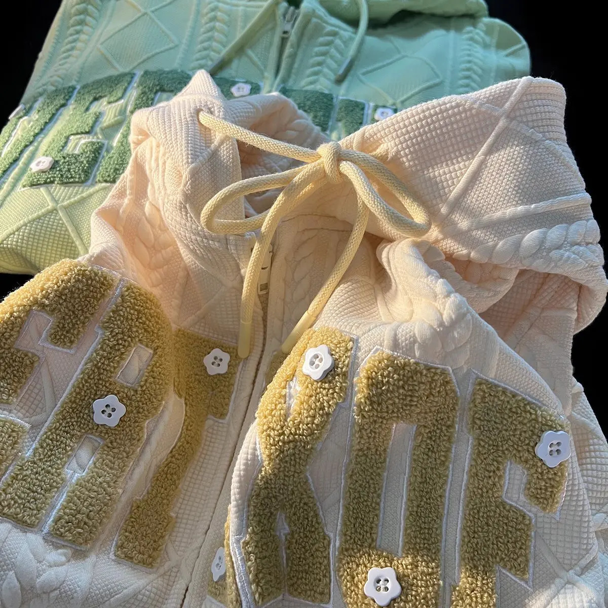 Men's Hoodies Sweatshirts Green American streetwear hoodies student retro jacket ins style cardigan couple loose sweatshirt y2k zipper harajuku h