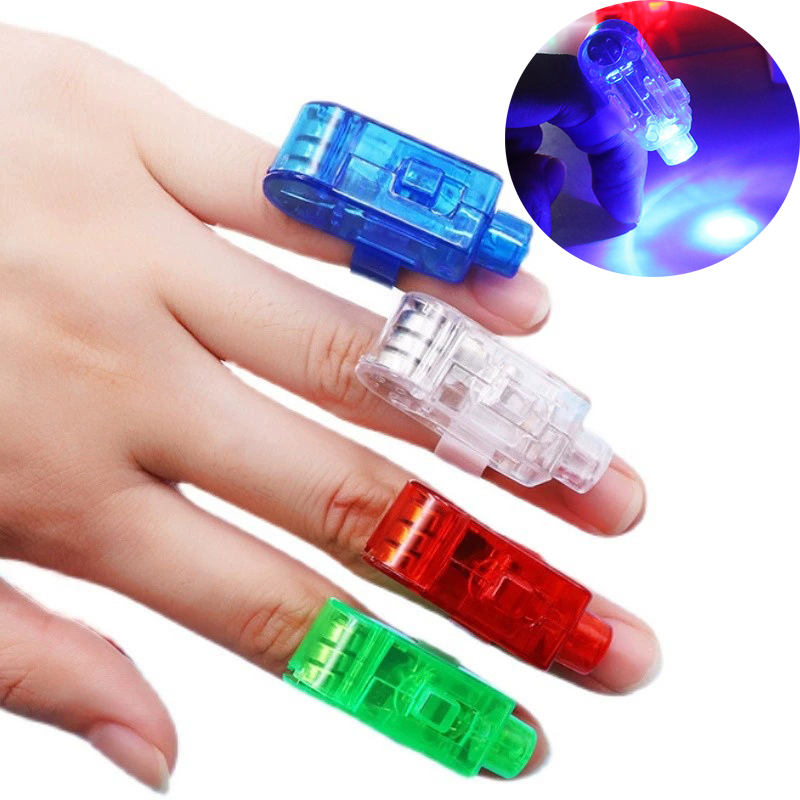 Mini LED Finger Lights Small Size Toy Night Lights Whole Pull On Off laser