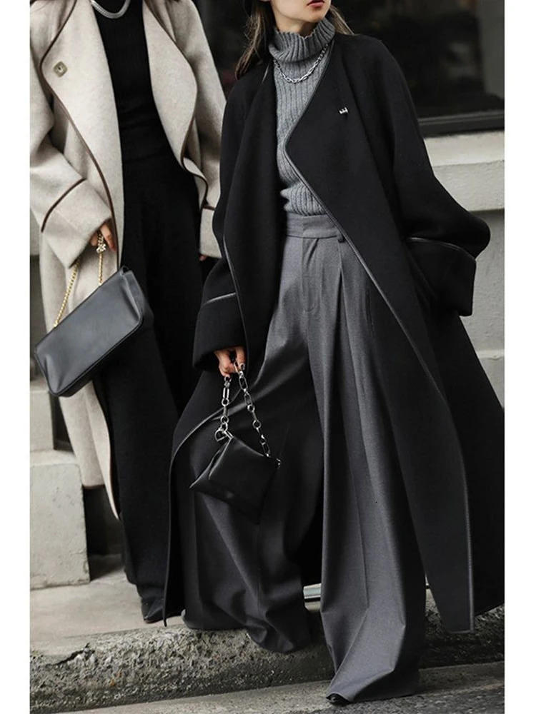 Women's Pants Capris Wide Leg Suit Pants Old Money Style Korean Fashion Baggy Pleated Trousers Female Office Wear Elegant Gray Pants