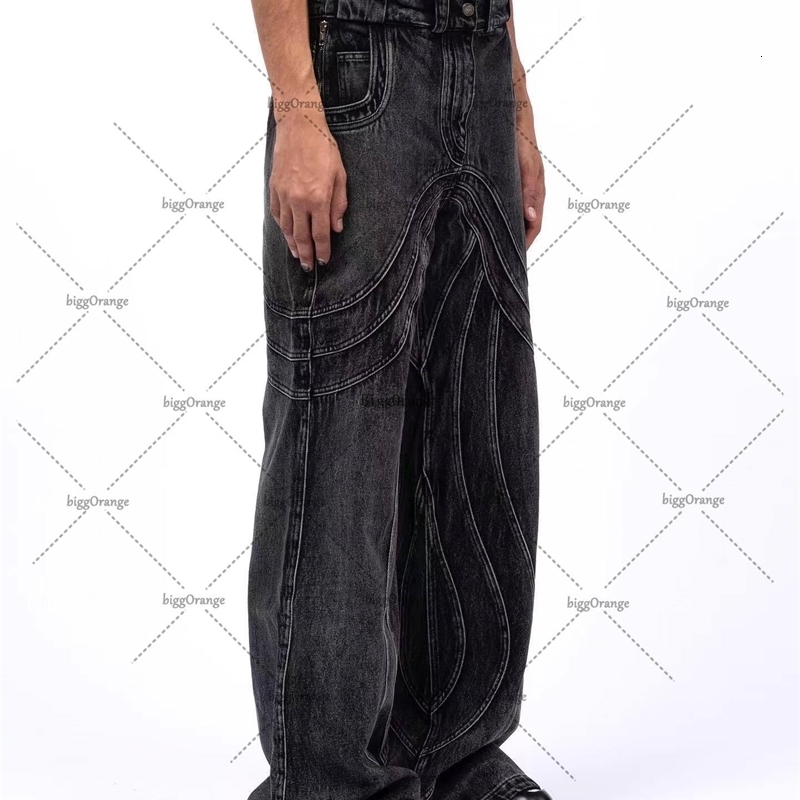 Mens Jeans Y2K Punk Hip Hop Men Women Streetwear Work Clothes Ripped Style Loose Washed Clothing Floor Mopping Pants 231212
