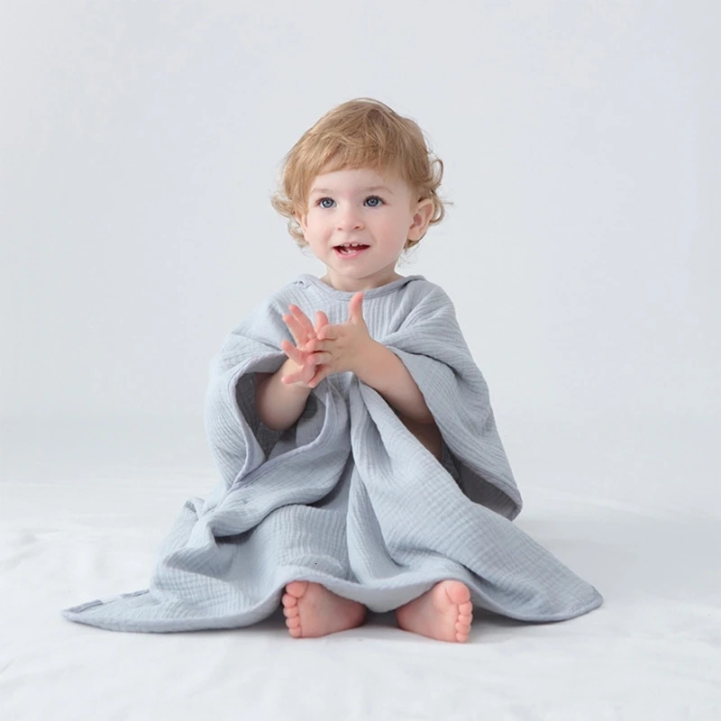 Towels Robes Baby Bath Towel born Cape Towels Cotton Hooded Beach Towel Soft Poncho Kids Bathing Stuff Infant Washcloth Drop 231212